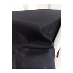 Zeren Home Etamin Dokulu Keten Görünümlü Dertsiz Masa Örtüsü Siyah 13 Parça 150 x 240