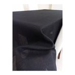 Zeren Home Etamin Dokulu Keten Görünümlü Dertsiz Masa Örtüsü Siyah 25 Parça 150 x 300