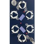 Zeren Home Keten Görünümlü Begonvil Lacivert Dertsiz Masa Örtüsü 160 X 350