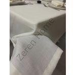 Zeren Home Keten Görünümlü Dertsiz 13 Parça Krem 140 x 220 cm Masa Örtüsü