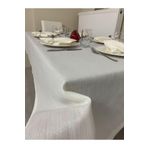 Zeren Home Keten Görünümlü Dertsiz Simli Masa Örtüsü Bej 130 X 160