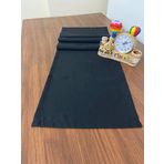 Zeren Home Keten Görünümlü Dikdörtgen Siyah 40x150 cm Runner