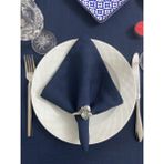 Zeren Home Keten Görünümlü Servis Sunum Peçetesi Simsiz Beyaz 35 x 35 cm - Lacivert