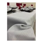 Zeren Home Keten Görünümlü Simli Dertsiz Gri 140 x 220 cm Masa Örtüsü