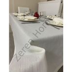 Zeren Home Keten Görünümlü Simli Dertsiz Krem 140 x 200 cm Masa Örtüsü