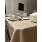 Zeren Home Keten Görünümlü Simli Dertsiz Masa Örtüsü Taş