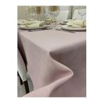Zeren Home Keten Görünümlü Simsiz Begonvil Masa Örtüsü Pudra Pembe 25 Parça, 150 x 300, zerentekstilpudrabegon20
