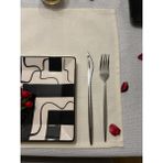 Zeren Home Meral Kurşun Collection Sıvıya Dayanıklı Amerikan Servisi 35X45 - 4 Adet - Krem - 35 x 45 cm