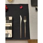 Zeren Home Meral Kurşun Collection Sıvıya Dayanıklı Amerikan Servisi 35X45 - 4 Adet - Siyah - 35 x 45 cm