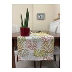 Zeren Home Mercan Desenli Sıvı Geçirmez Pembe 45x160 cm Runner