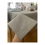 Zeren Home Piko Sarma Detaylı Polyester Keten Dertsiz Masa Örtüsü Gri, 150 x 300