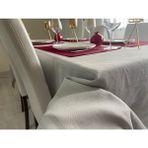 Zeren Home Polyester Keten Dertsiz Masa Örtüsü Gri + 12 Peçete - 150 x 230 cm