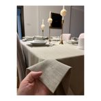 Zeren Home Polyester Keten Etamin İşlemeye Uygun Dertsiz Masa Örtüsü Taş Rengi, 160 x 350