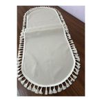 Zeren Home Püskül Detaylı Oval Keten Runner 40x150