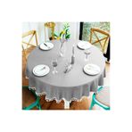 Zeren Home Saçak Püskül Detaylı Sıvı Geçirmez Yuvarlak Masa Örtüsü, 180 x 180, yp-puskul3