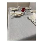 Zeren Home Simli Dertsiz Oval Masa Örtüsü Krem, 160 x 240