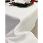 Zeren Home Simli Polyester Keten Dertsiz Masa Örtüsü Beyaz - 150 x 200 cm