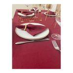 Zeren Home Sıvı Geçirmez Dertsiz Keten Bordo 140x200 cm Masa Örtüsü