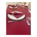 Zeren Home Sıvı Geçirmez Dertsiz Keten Bordo 150x300 cm Masa Örtüsü