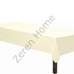 Zeren Home Sıvı Geçirmez Dertsiz Keten Krem 150x240 cm Masa Örtüsü