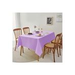 Zeren Home Sıvı Geçirmez Dertsiz Keten Lila 140x220 cm Masa Örtüsü
