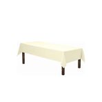 Zeren Home Sıvı Geçirmez Dertsiz Keten Masa Örtüsü Krem 25 Parça 160 x 300