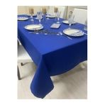 Zeren Home Sıvı Geçirmez Dertsiz Masa Örtüsü Çivit Mavisi 13 Parça, 160 x 220