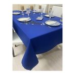 Zeren Home Sıvı Geçirmez Dertsiz Masa Örtüsü Çivit Mavisi 140 x 220