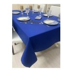 Zeren Home Sıvı Geçirmez Dertsiz Masa Örtüsü Çivit Mavisi 25 Parça, 150 x 220