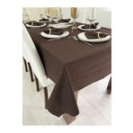 Zeren Home Sıvı Geçirmez Dertsiz Masa Örtüsü Kahverengi 160 x 400