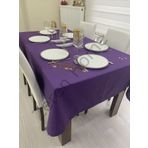 Zeren Home Sıvı Geçirmez Dertsiz Mor 160x260 cm Masa Örtüsü