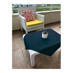 Zeren Home Sıvı Geçirmez Dertsiz Pamuk Keten Kare Masa Örtüsü 80cm x 80cm, 80 x 80, 80x80l