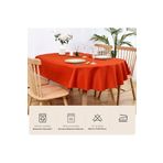 Zeren Home Sıvıya Dayanıklı Dertsiz Oval Masa Örtüsü Kiremit 160 X 270 160 X 270