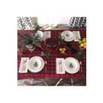 Zeren Home Yılbaşı Kırmızı Ekose Dikdörtgen Masa Örtüsü 140 X 220