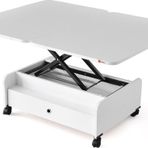 Zerenland 61 Akıllı Sehpa, Sihirli Sehpa, 6 Boyutlu Sehpa 90*60cm Beyaz
