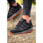 Zerenyus J24 Waterproof Erkek Trekking Outdoor Ayakkabı Siyah Turuncu - Füme - Beyaz