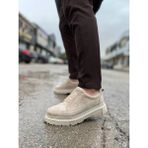 Zerenyus ZRK-703 Premium Bej Süet Lastikli Günlük Erkek Casual Ayakkabı