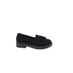 Zerhan 2403 Siyah Süet Kadın Loafer Ayakkabı