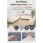 zerıf moda Kadife Koltuk Kılıfı Takımı 3+3+1+1 Esnek Lastikli Kaymaz Tam Oturan Kanepe Çekyat Örtüsü