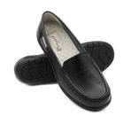 Zerimar Women's Comfortable Dress Shoes – Mokasen kadın deri hava bölmeli – yaz için balerin – kadın yaz ayakkabısı – kadın mokasen deri – şık ve rahat., Siyah, 40 EU