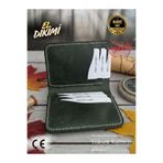 ZERİUM Hakiki Deri Erkek Cüzdan Lucen Model El Dikimi Dikişli Premium Kartlık Genuine Leather Haki Yeşil 03