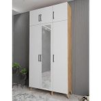 Zerka Concept Açelya Çam Beyaz 120 cm M5 Portmanto