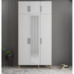Zerka Concept Açelya Çam Beyaz 135 cm M5 Portmanto