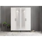 Zerka Concept Açelya Füme Beyaz M2 180 cm Portmanto