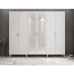 Zerka Concept Açelya Meşe Beyaz 270 cm M6 Portmanto