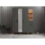 Zerka Concept Açelya Portmanto Vestiyer Ayakkabılık Çf 140Cm - Montaj Dahil M3