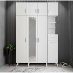 Zerka Concept Açelya Portmanto Vestiyer Beyaz180 Cm M11