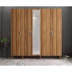 Zerka Concept Açelya Portmanto Vestiyer Ceviz - Montaj Dahil 175Cm M12
