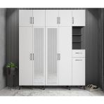 Zerka Concept Açelya Portmanto Vestiyer Füme Beyaz 200Cm M10