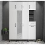 Zerka Concept Açelya Portmanto Vestiyer Füme Beyaz160cm M11